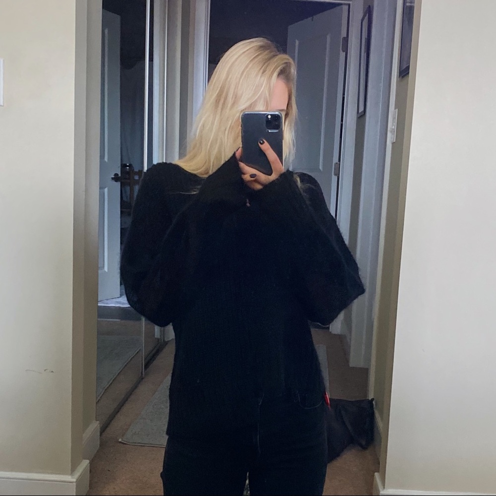 Alexander Wang Wool + Mohair Black Sweater - Picture 7 of 8